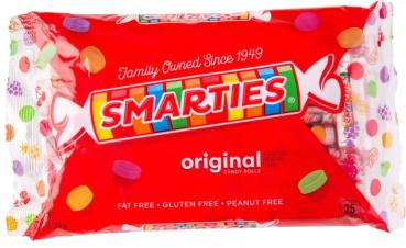 SMARTIES 'Original' Smarties fruit flavors , Candy Rolls 141gr